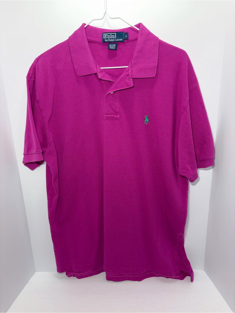 Polo by Ralph Lauren Men’s Magenta Polo Shirt Vintage Size L